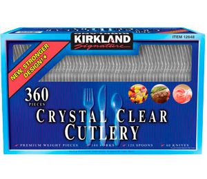 Kirkland Signature Crystal Clear Cutlery 360 Count