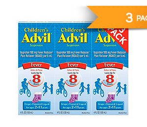 ChildrenB4s Advil suspension. Grape flavor. 4 OZ / 3 PK