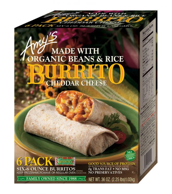 Amy's Bean and Cheese Burrito, 6 pk./6 oz.