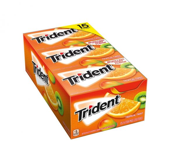 Trident Tropical Twist Sugar-Free Gum, 15 pk./14 ct.