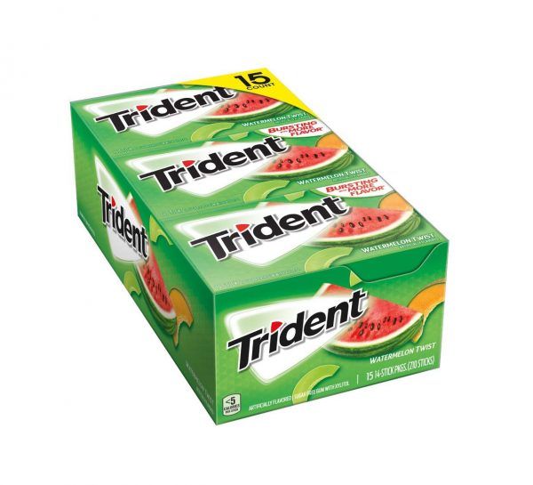 Trident Watermelon Twist Sugar-Free Gum, 15 pk./14 ct.