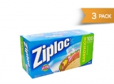 Ziploc Sandwich Storage Bags 3 Pack - 100 Bags