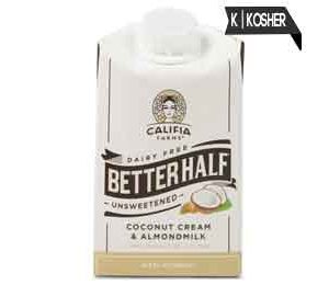 Califia Farms Dairy-Free Unsweetened Better Half, Coconut Cream and Almond Milk, 16.9 Oz