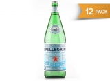 San Pellegrino Sparkling Water 1 Liter Glass Bottles - 12 Pack