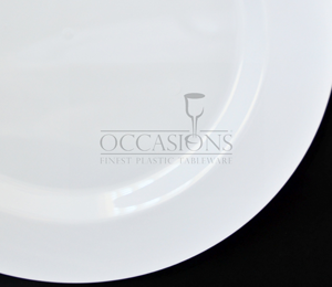 10.5'' Occasions White Plastic Plate 10 Pack