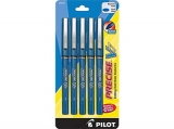 Pilot Precise V7 Needle Rollerball Pens, Fine Point, Blue - 5 Pack
