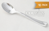 Occasions Silver Plastic Spoons 10 Pack