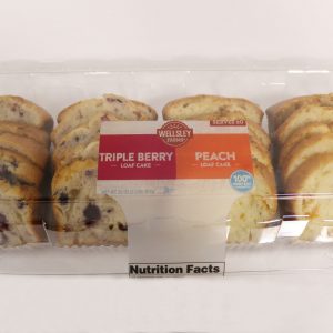 Wellsley Farms Triple Berry and Peach Sliced Loaf Cake, 20 ct.