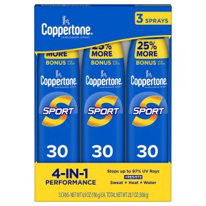 Coppertone Sport Broad-Spectrum SPF 30 Sunscreen Spray, 3 pk./6.9 oz.