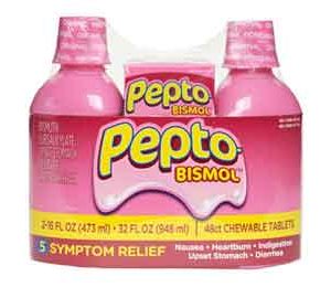 Pepto-Bismol Combo Pack, 2 x 16 oz Liquid + 48 Tablets