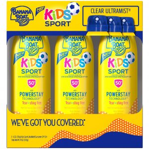 Banana Boat Kids Sport SPF 50+ Sunscreen Lotion Spray, 3 pk./6 oz.