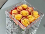 Rosebox Acrylic Square Flower Box with 9 Roses