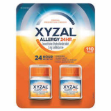 Xyzal Allergy 24 Hour Antihistamine 5mg - 110 Tablets