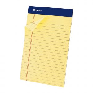Ampad 5" x 8" Perforated Medium-Ruled Pad, 50 Sheets, 24 pk.