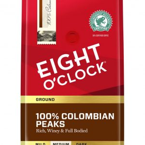 Eight O'Clock 100% Colombian Peaks Ground Coffee, 40 oz.
