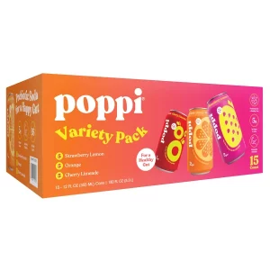 Poppi Prebiotic Soda Variety Pack 15 CT / 12 OZ