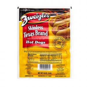 Zweigle's Skinless Texas Frank, 3 lbs.