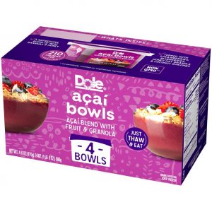 Dole Original Acai Bowls, 4 pk./6 oz.