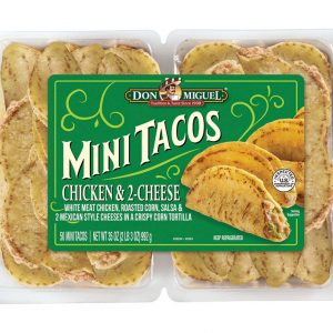 Don Miguel Chicken & 2-Cheese Mini Tacos, 50 ct./35 oz.