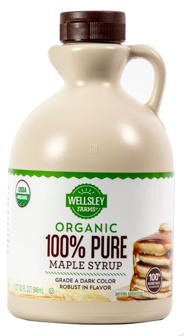 Wellsley Farms Organic Grade A Dark Maple Syrup, 32 oz.