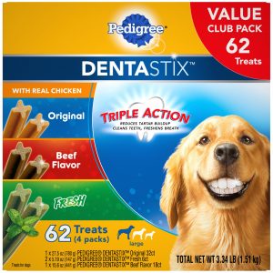 Pedigree Dentastix Triple Action Adult Dog Treat, 62 ct.