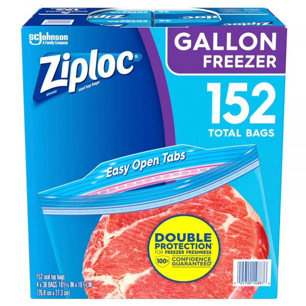 Ziploc Gallon Freezer Bags, 152 ct.