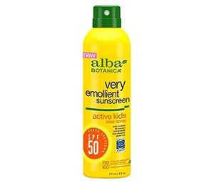 Alba Botanica Emollient Sunscreen Active Kids Clear Spray SPF 50 - 6 oz