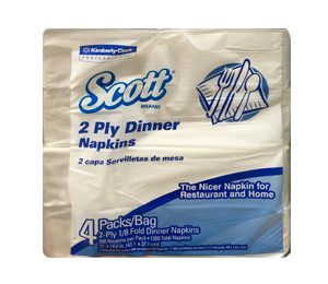 Scott 2 Ply Dinner Napkin 4 / 300 CT 15x17