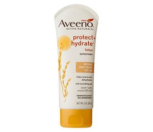 Aveeno Protect + Hydrate Lotion Sunscreen Broad Spectrum SPF 30 - 3 Oz