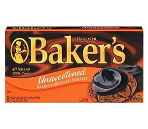 Baker's Unsweetened Chocolate Baking Bar 4oz