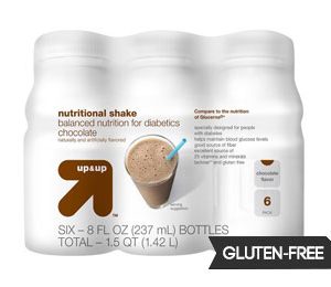 up & up Chocolate Diabetic Nutritional Shakes - 8 oz (6 Pack)