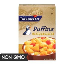 Barbara's Puffins Peanut Butter Cereal 12 oz