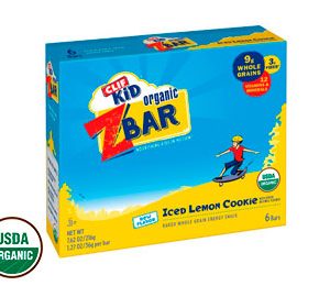 Clif Kid ZBar Organic Iced Lemon Cookie Energy Bars - 6 Count