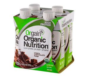 Orgain Organic Creamy Chocolate Fudge Nutritional Shake - 4 Count (11 fl oz)