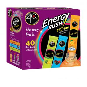 4C Energy Rush Flavored Powders Variety Pack, 40 ct.