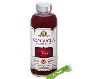 GT's Enlightened Organic Raw Kombucha Hibiscus Ginger, 16 Oz