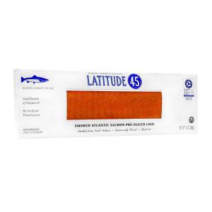 Latitude 45 Cold Smoked Atlantic Salmon Loin, 10 oz.