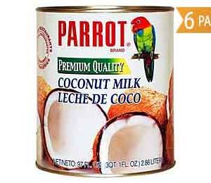 Parrot Premium Quality Coconut Milk 6 x 97 oz