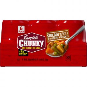 Campbell's Chunky Sirloin Burger with Country Vegetables Soup, 6 pk.
