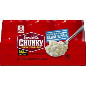 Campbell's Chunky New England Clam Chowder, 6 pk.