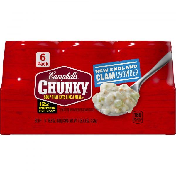 Campbell's Chunky New England Clam Chowder, 6 pk.