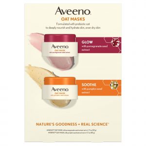Aveeno Oat Masks with Pumpkin and Pomegranate Seed Extract, 2 pk.