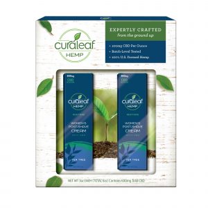 Curaleaf Hemp Womens Post Shave Cream, 2 pk.