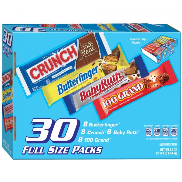 Butterfinger & Co. Full Sized Chocolate Bars Variety Pack, 30 ct.