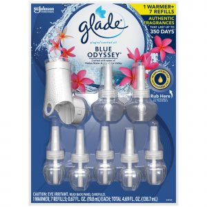 Glade Blue Odyssey Plug In Scented Oil Warmer with 7 Refills