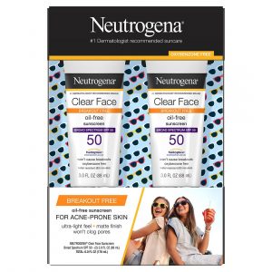 Neutrogena Clear Face Liquid Lotion Sunscreen, 2 pk.