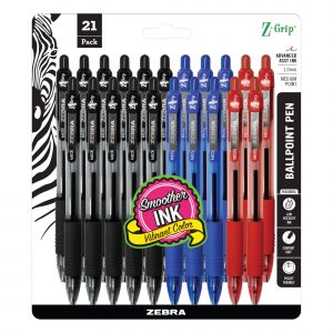 Z-Grip Retractable Ball Point Pen, 21 pk. - Black