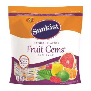 Sunkist Fruit Gems Assorted Gummies Kosher 2 lbs