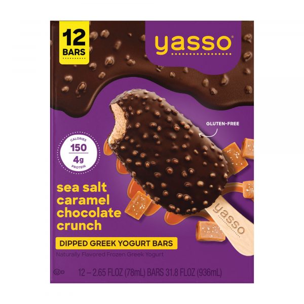 Yasso Sea Salt Caramel Chocolate Crunch Frozen Greek Yogurt Bars, 12 ct.