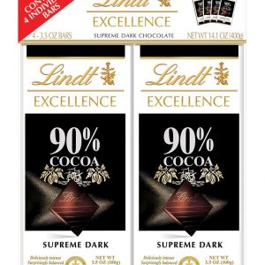 Lindt Excellence 90% Cocoa Supreme Dark Chocolate, 4 pk./3.5 oz.